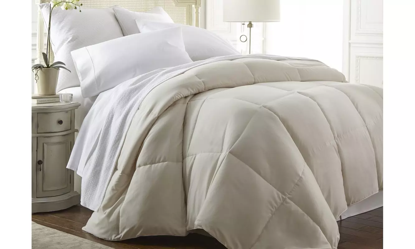 Merit Linens Ultra Soft Down Alternative Lightweight Solid Comforter in 6 Colors - Primary Image