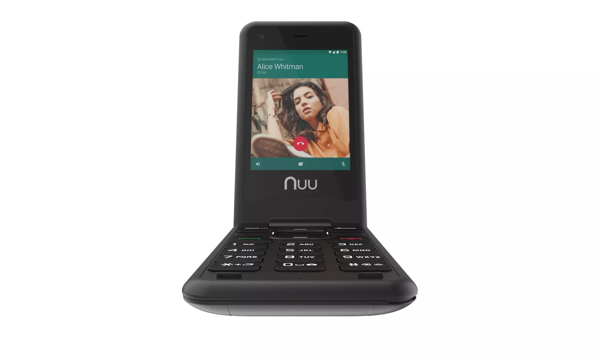 NUU Mobile F4L LTE GSM / Verizon Unlocked Flip Phone - Black - Primary Image