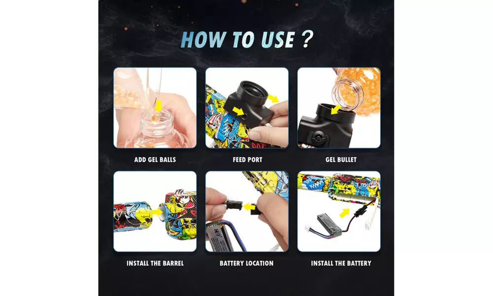 Splatter Ball Gun Gel Ball Blaster Toy Guns, Outdoor  Activities Shooting Game - Second Medium