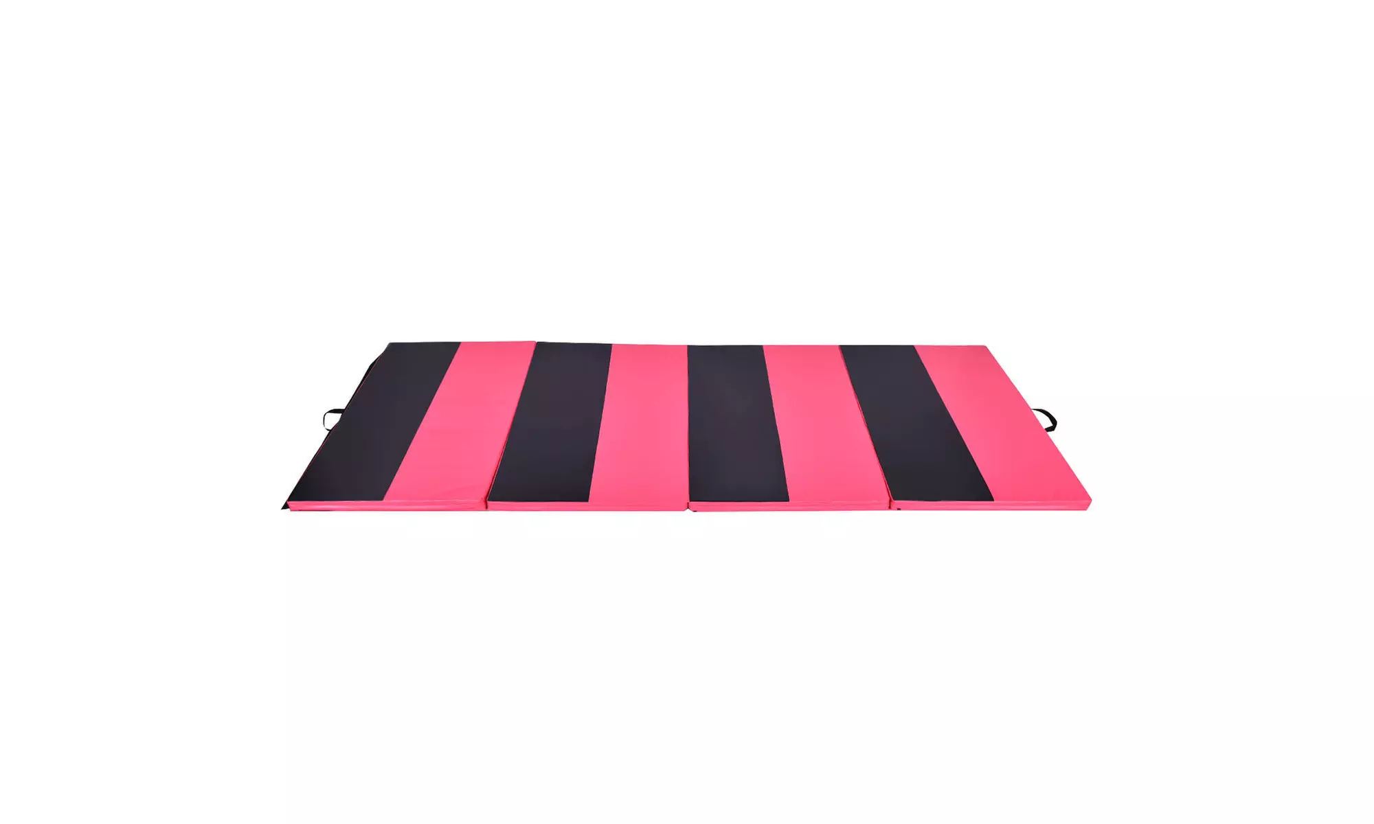 4'x10'x2''Gymnastics Mat Folding Panel Thick Gym Fitness Exercise Pink/Black - Second Medium