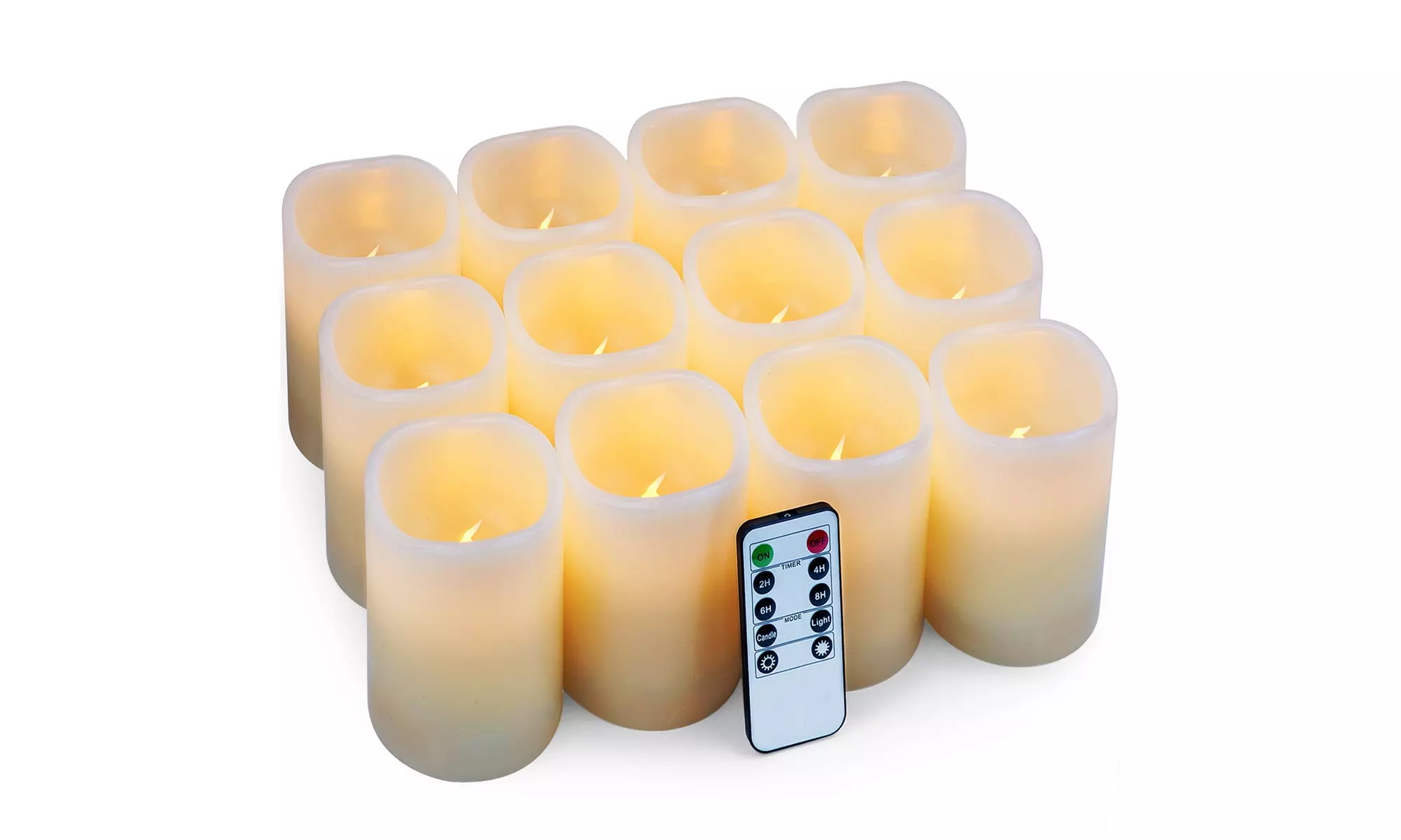 Hausware Flameless Candles LED Candles Set of 12 Battery Operated Candles  - Second Medium