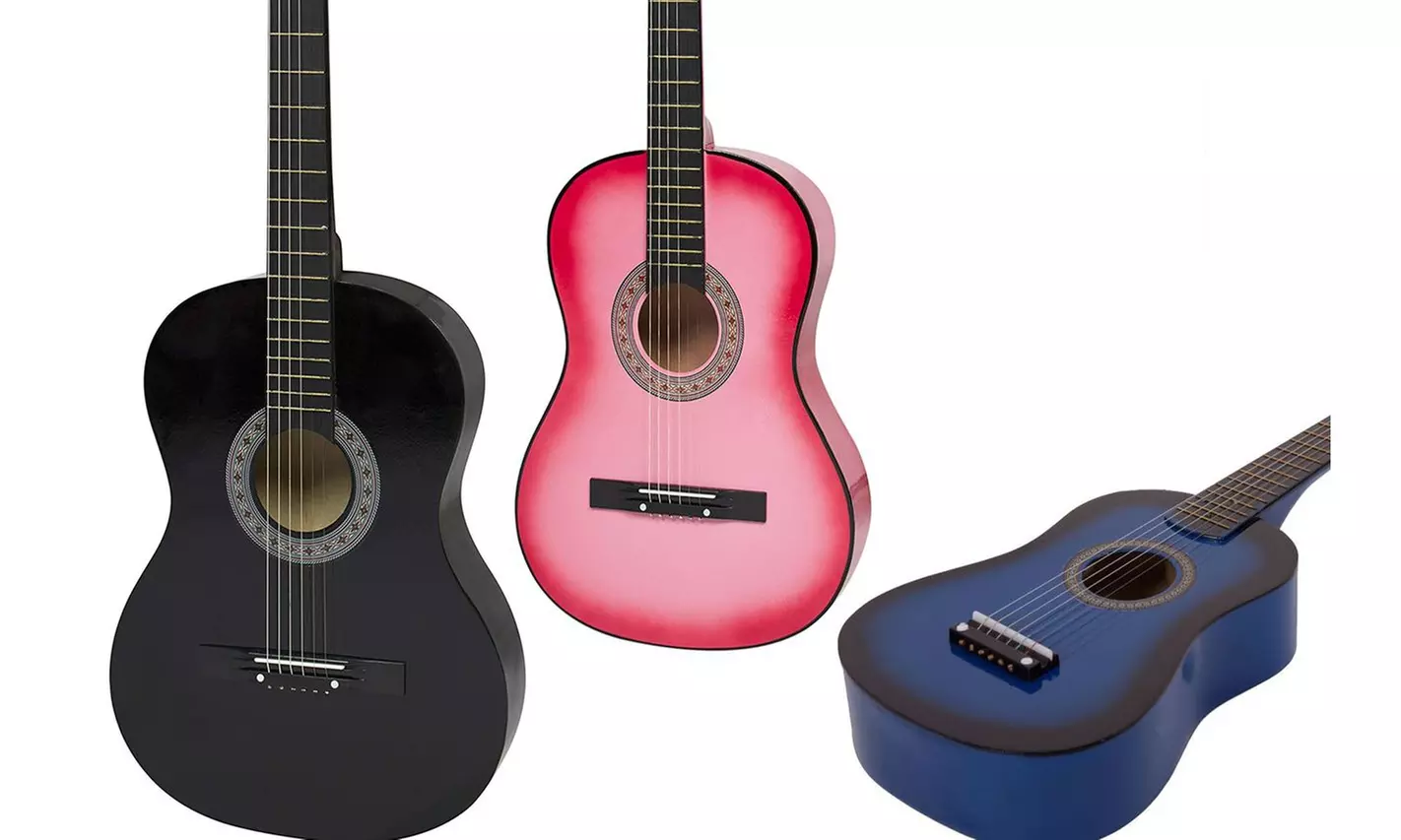 Brilliant Acoustic Guitar Set With Guitar Case Strap Tuner and Pick - Primary Image