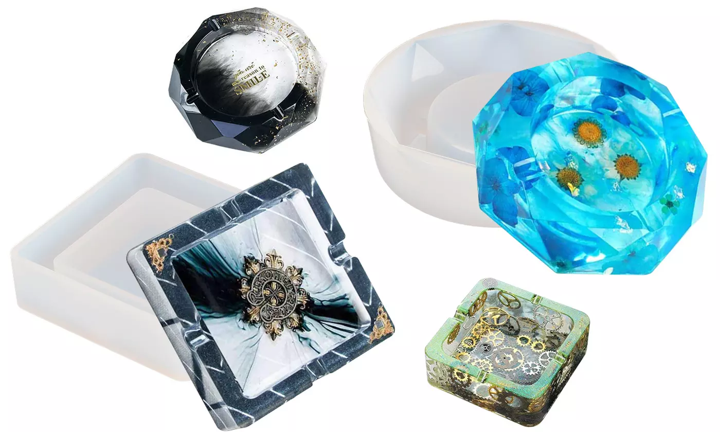 Silicone Ashtray Mold Resin Jewellery Making Mould Casting Epoxy DIY Craft Tool - Primary Image
