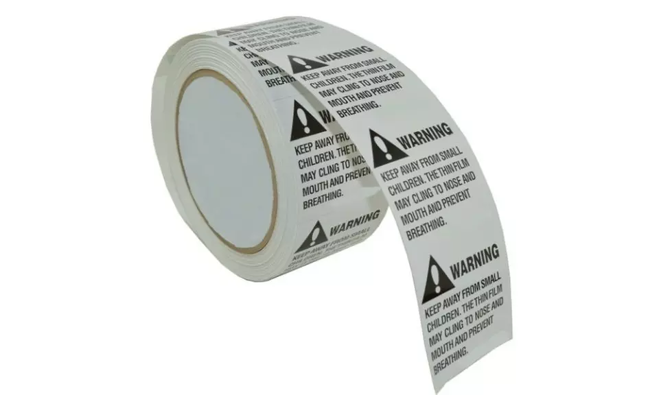 1 Roll 500 Labels 2 x 2 Suffocation Warning Amazon FBA approved Labels/Sticker - Primary Image