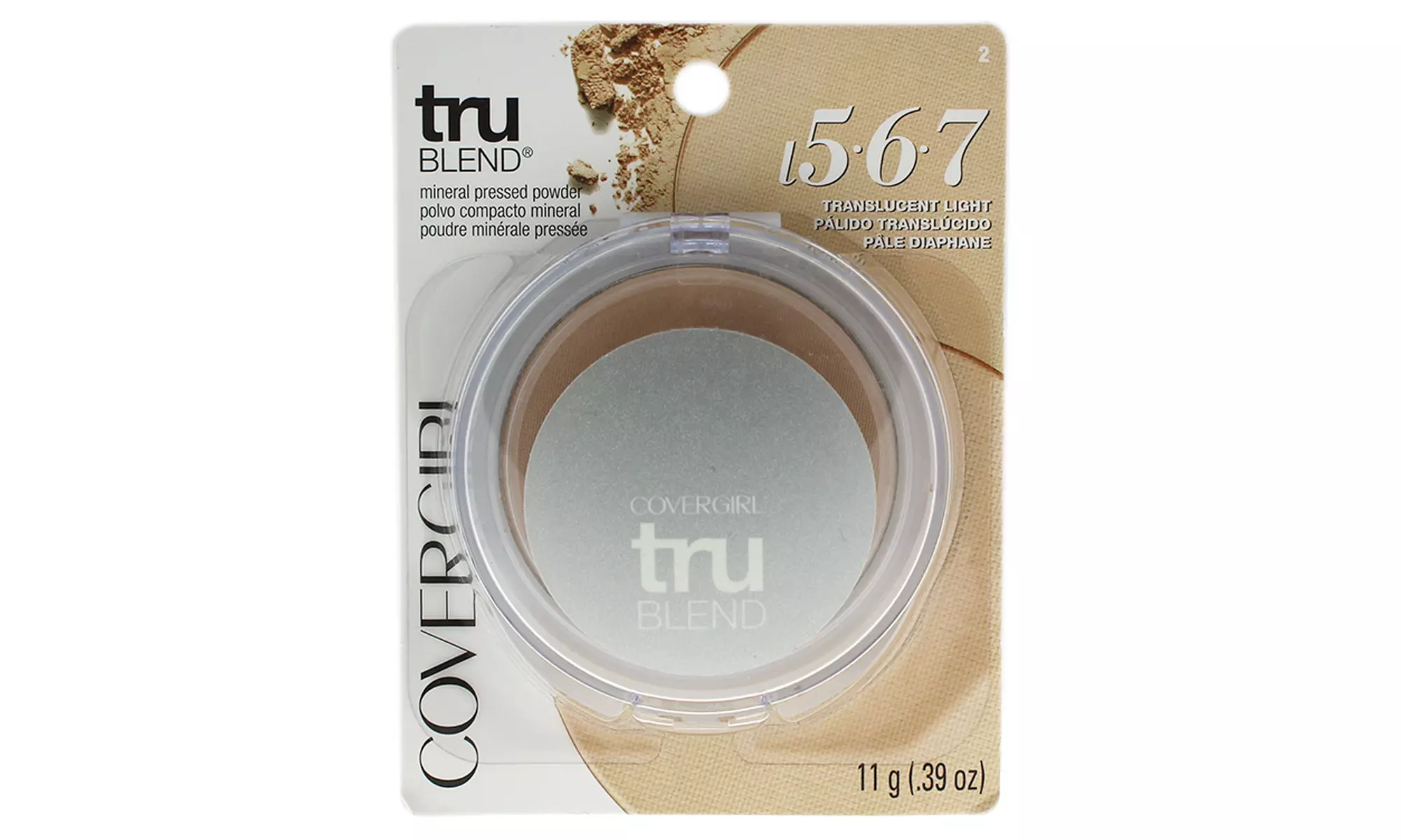 TruBlend Pressed Powder -   2 Translucent Light by CoverGirl for Women - 0.39 oz - Second Medium