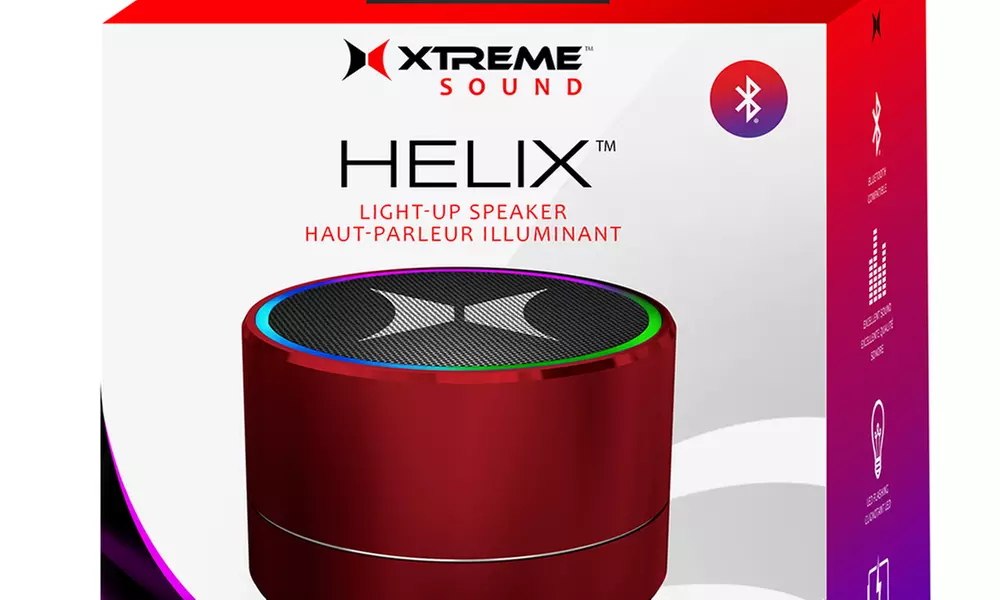 Xtreme Mini Round Helix Light-Up Bluetooth Speaker - Second Medium
