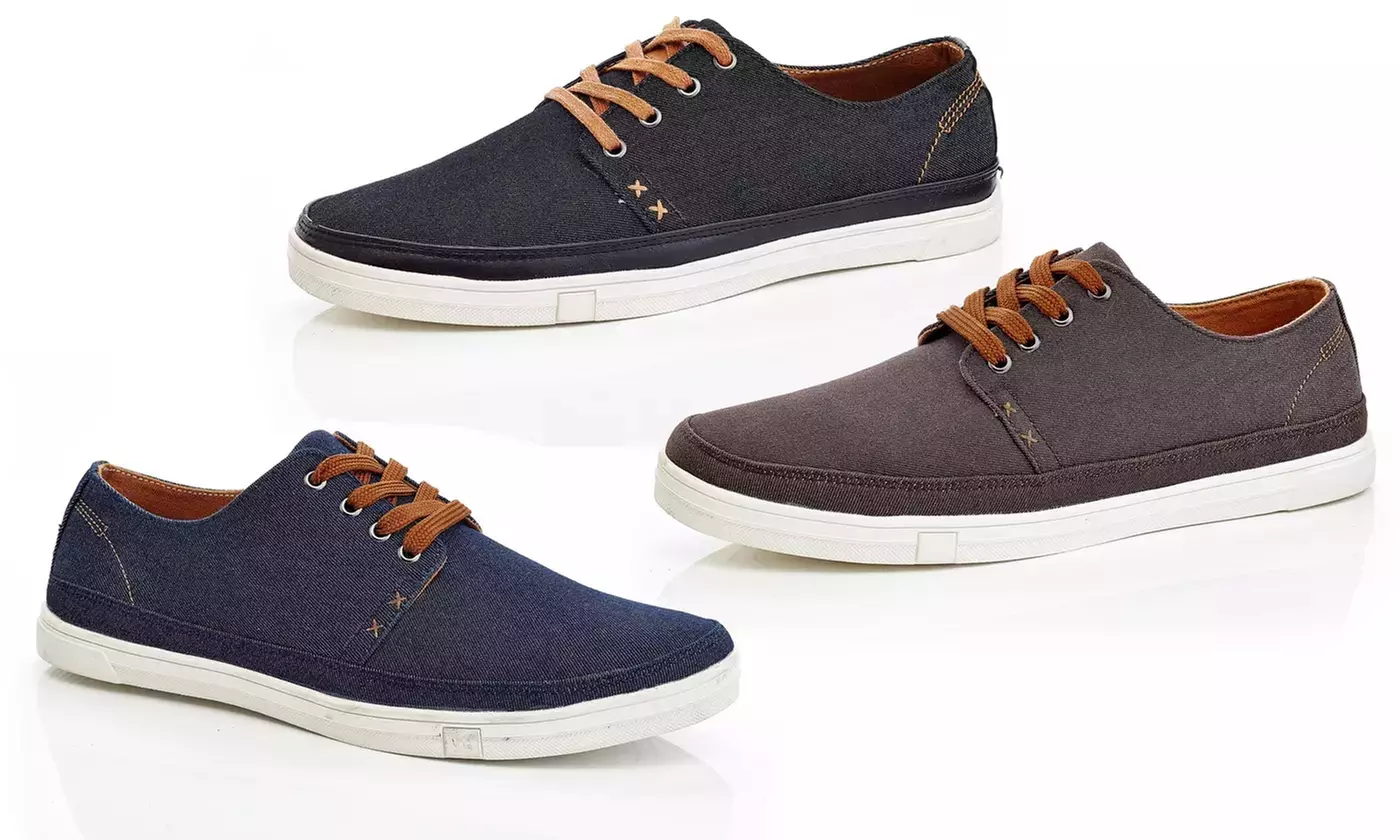 Franco Vanucci Bruce Men's Canvas Low Top Sneakers - Primary Image