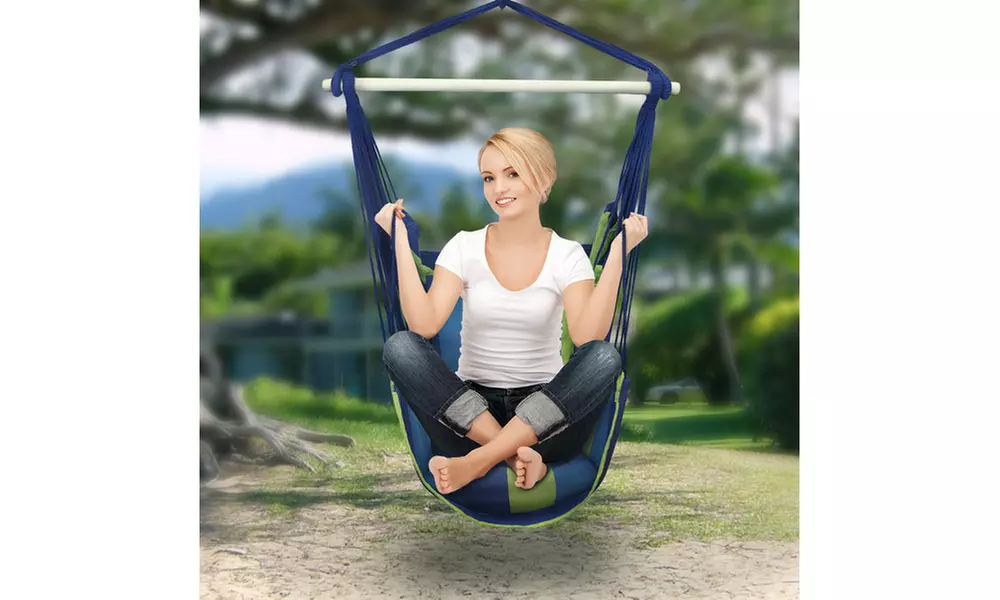 Sorbus Hanging Rope Hammock Chair Swing Seat  - Primary Image