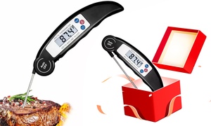 Instant Read Meat Thermometer Digital Waterproof Thermometer with Backlight LCD