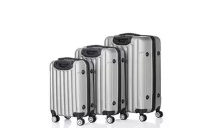 3-in-1 Multifunctional Large Capacity Traveling Storage Suitcase Silver Gray