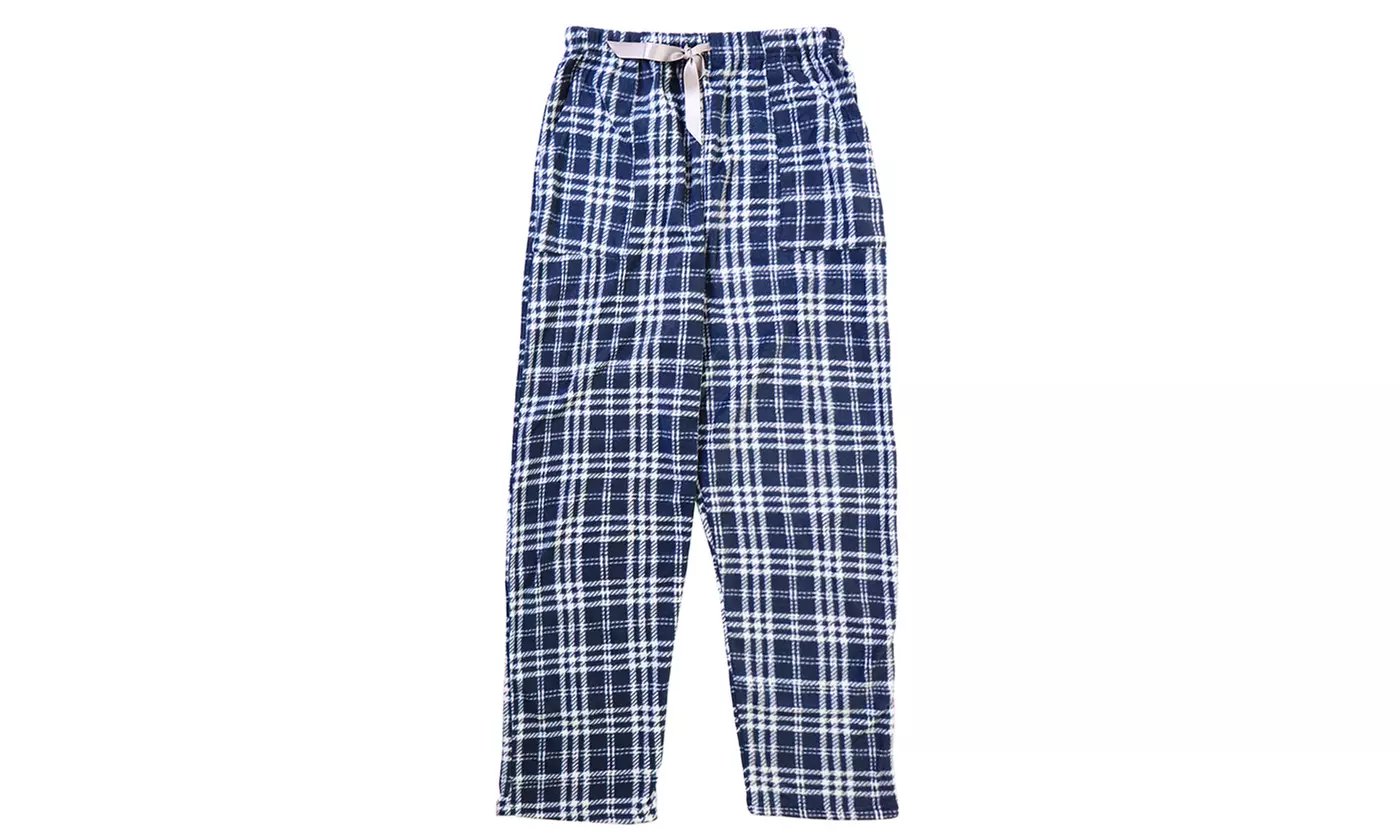 Men's COZY Fleece Pajama Pants with Pockets (1 OR 3-Pack Options)