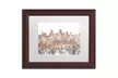 Marlene Watson 'Anchorage Alaska Skyline Brick' Matted Wood Framed Art - Second Medium