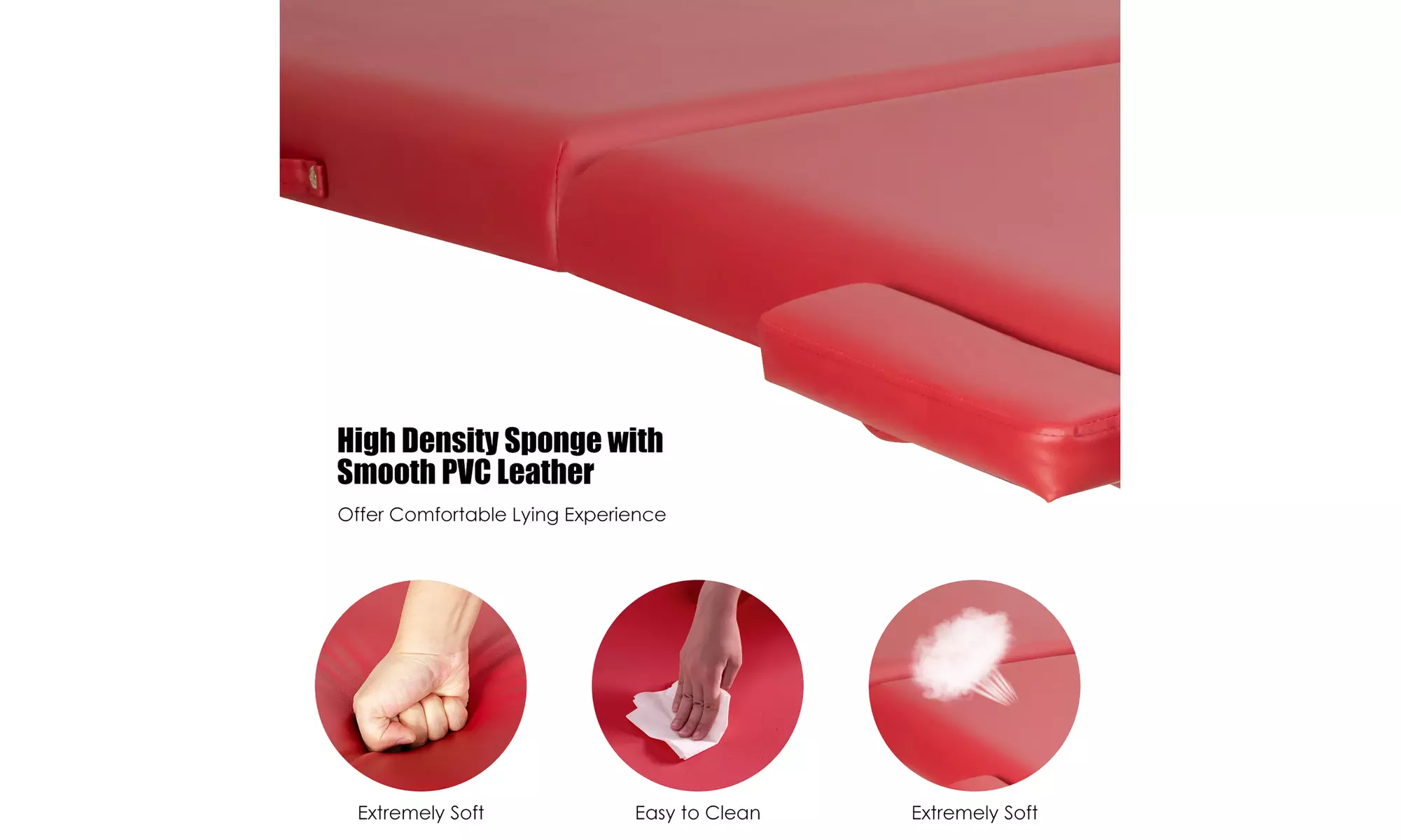 84" Portable Massage Table Adjustable Spa Bed with Carry Case