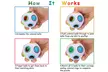 Magic Rainbow Ball Cube Twist Puzzle for Kids Adults Fidget Toy Brain Teaser - Second Medium