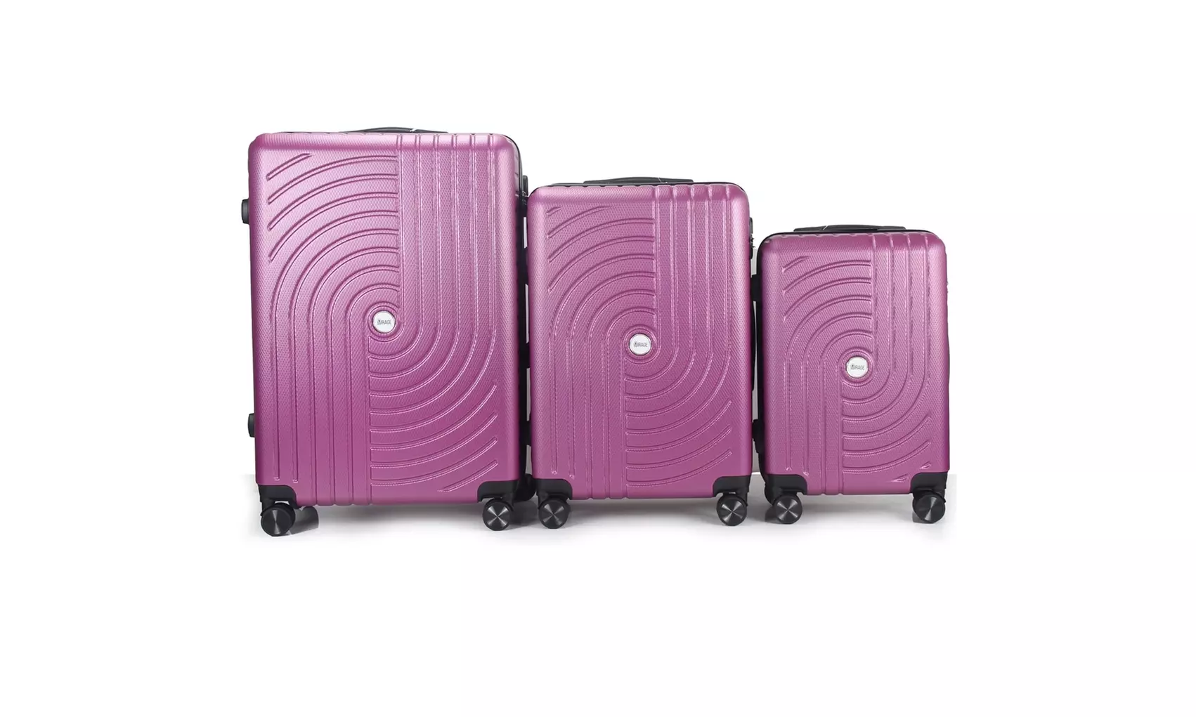 3-Piece Hardside Luggage Set with 360 Dual Spinner Wheels and Combo Lock