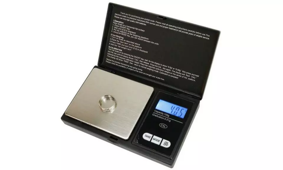 Digital Scale 1000g x 0.1g Jewelry Gram Silver Gold Coin Pocket Size Herb Grain - Second Medium