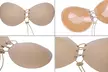 2 Pairs Womens  Invisible Self Adhesive Strapless Push Up Bras - Second Medium