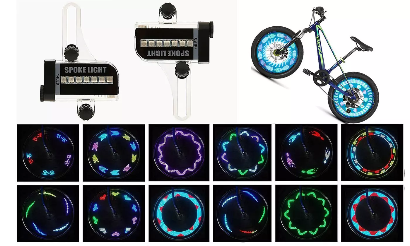 Waterproof LED Bicycle Spoke Lights Safety Tire Lights with Batteries Included - Primary Image