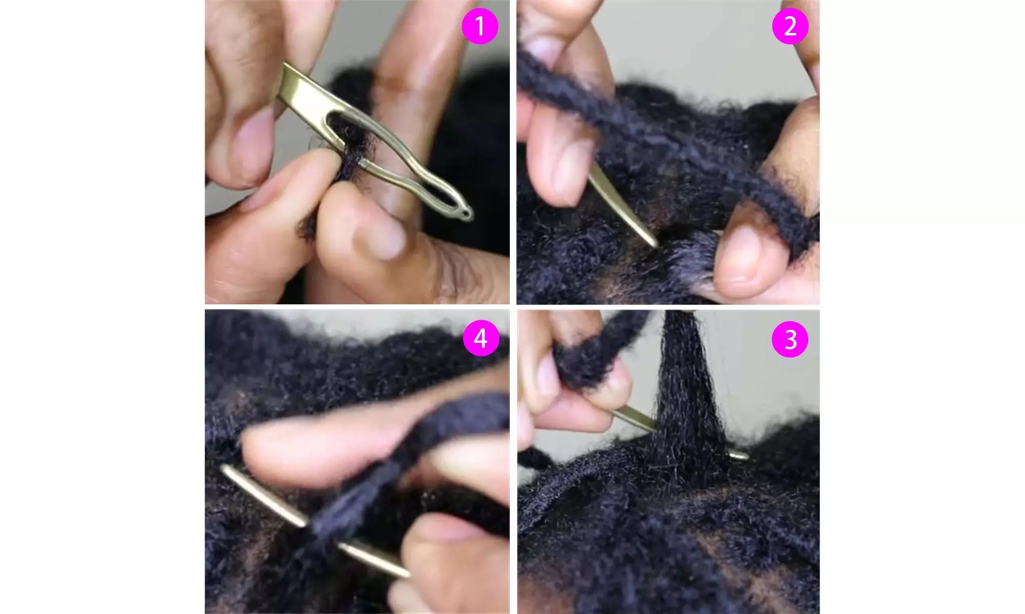 4 Pieces Sisterlock Retighten Tool, Dreadlock Tool for Hair - Primary Image