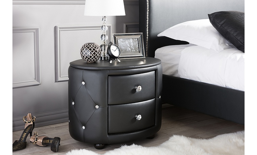 black glam nightstand