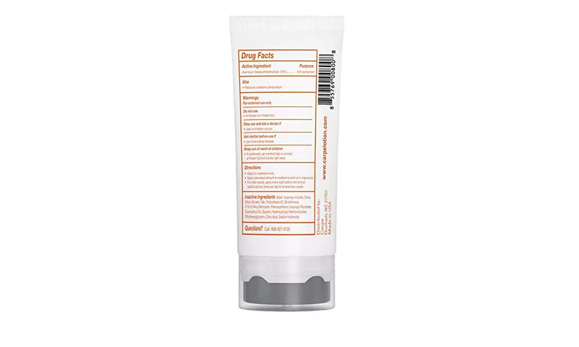 New Effective Carpe Antiperspirant Hand Lotion, Stops sweat, 40 mL - Second Medium
