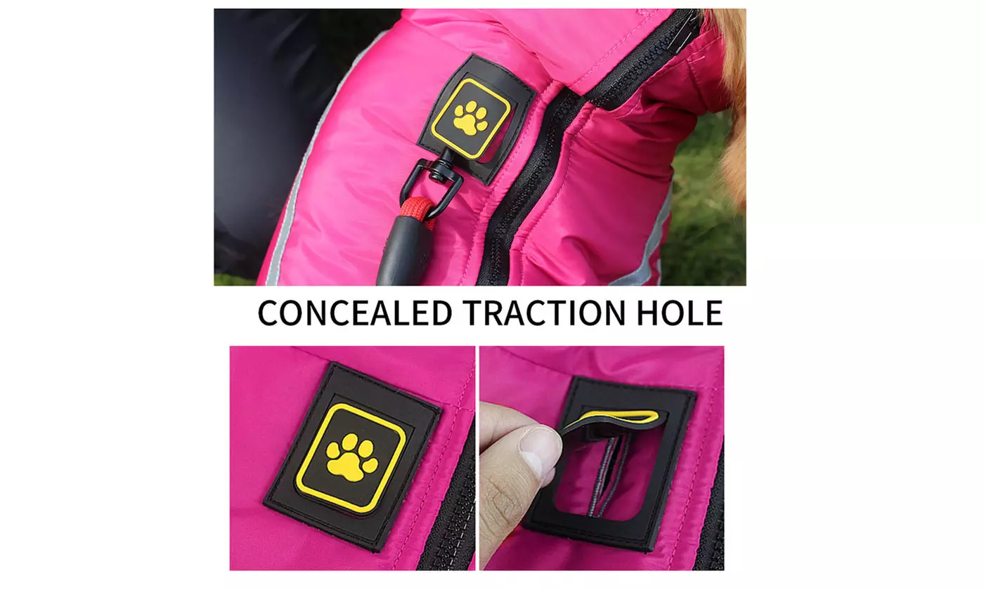 Waterproof Soft Fleece Lined Dog Vest Jacket Coat for Winter Outdoor Sports