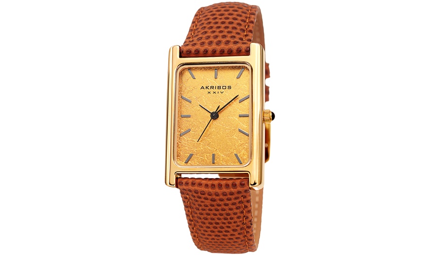 Akribos gold sale watch