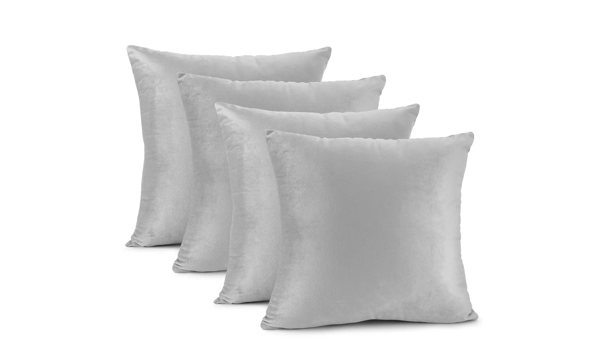 Nestl 2 Pack / 4 Pack Solid Microfiber Velvet Throw Pillow Covers 20" x 20"