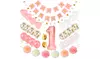 Inverlee 1st Birthday Decorations Princess Party Supplies Set