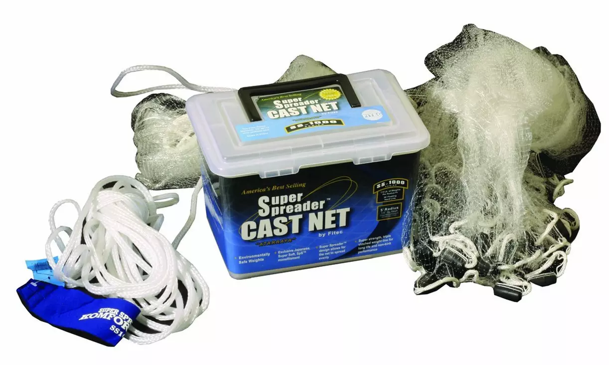 FITEC 10390 GS1000 Ultra Spreader Clear Fishing Cast Net - Primary Image