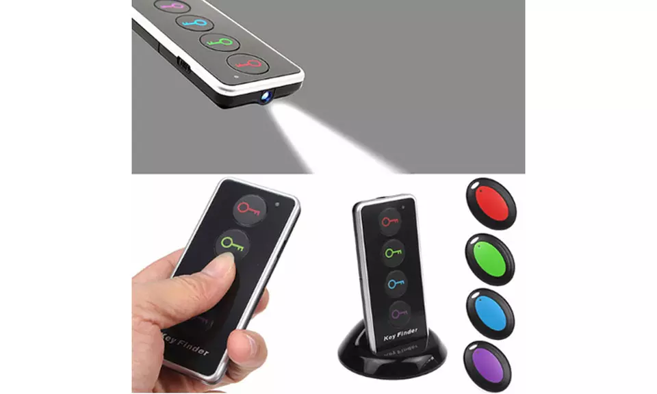 Wireless 4-In-1 Led Remote Key/Wallet Anti-Lost Transmitter Receiver - Second Medium