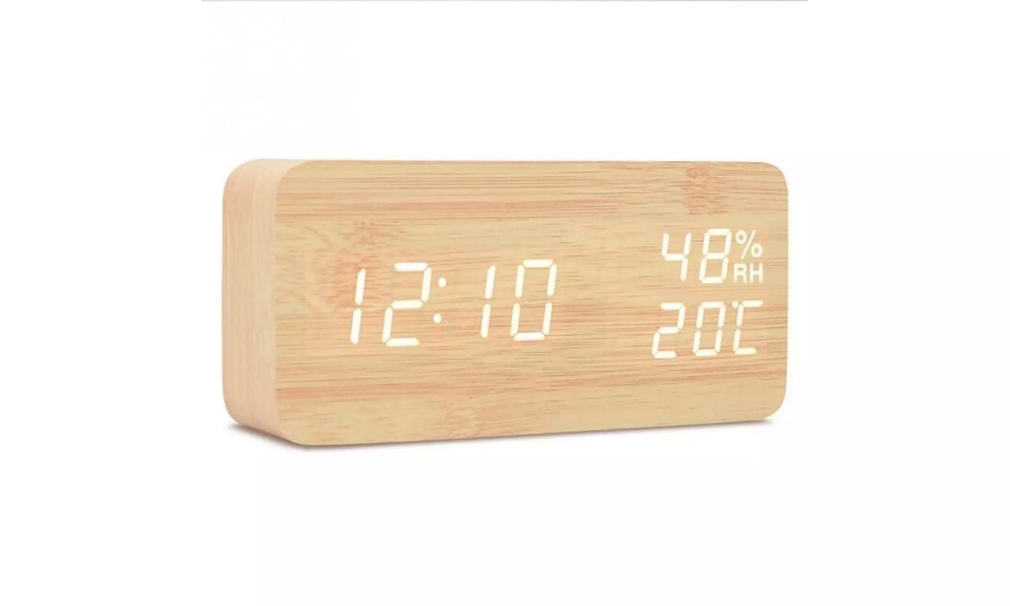 LED Wooden Alarm Clock - Second Medium