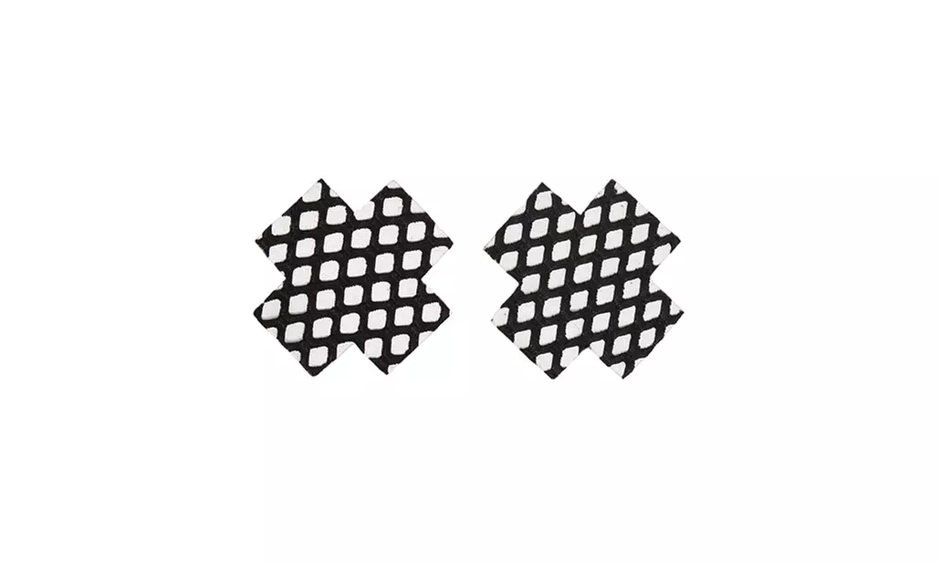 Fishnet Cross Pasties (One Time Use) - Black O/S - Primary Image