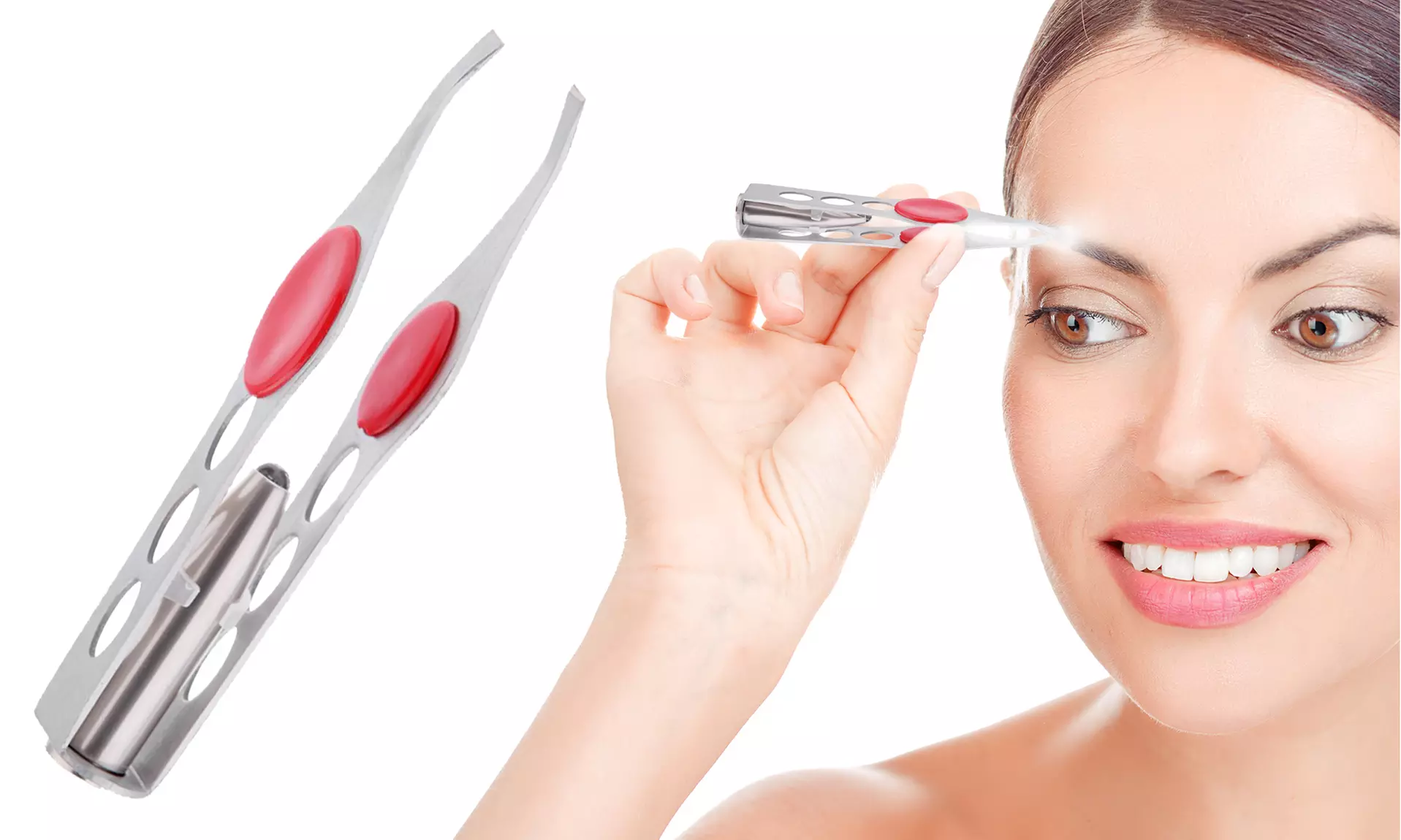 Stainless Steel LED Tweezers to Illuminate Dark Areas - Second Medium