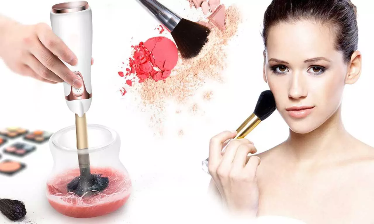 Electric Makeup Brush Cleaner & Brush Dryer (8 Piece)
