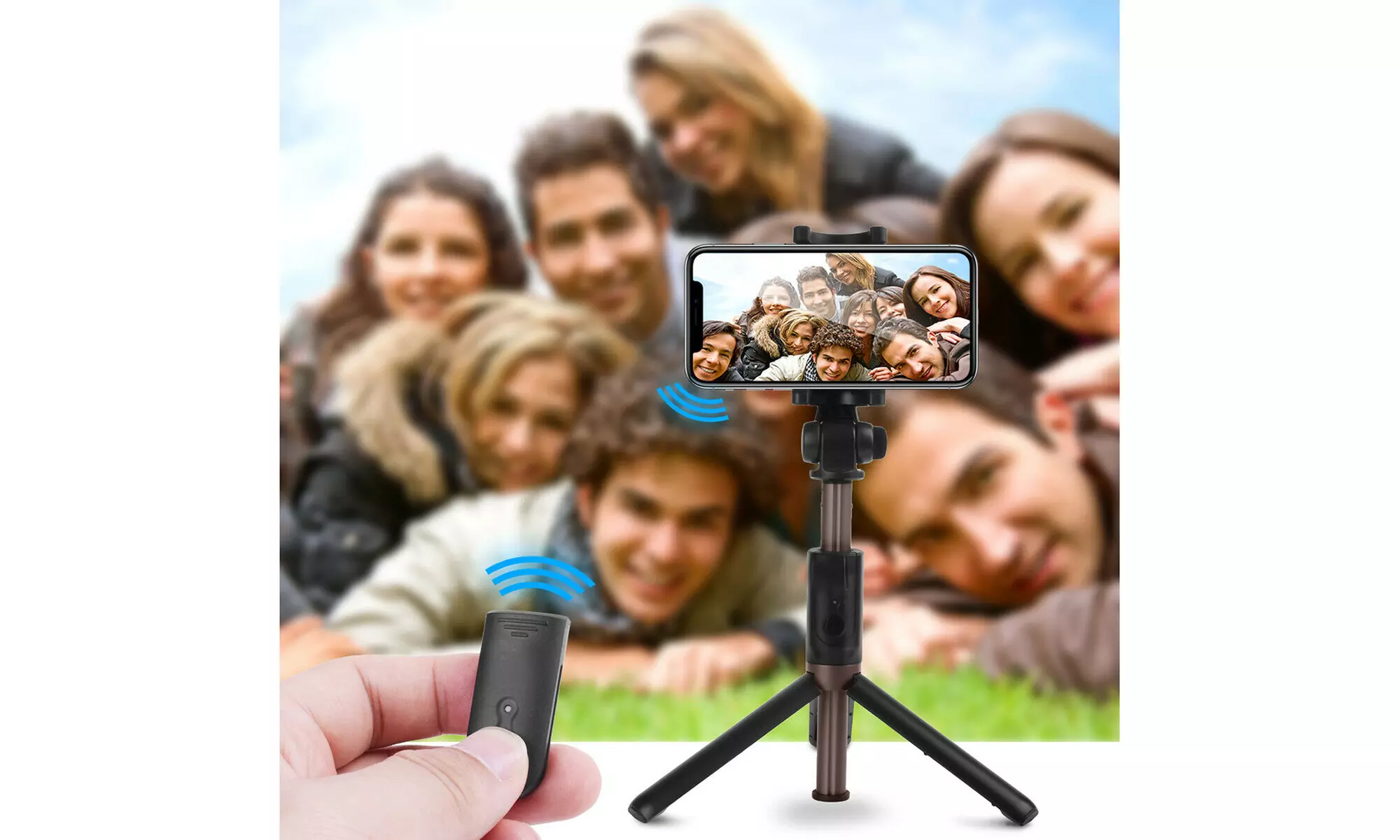Extendable Selfie Stick Tripod with Bluetooth Remote For Smart Phones/iPhone - Second Medium