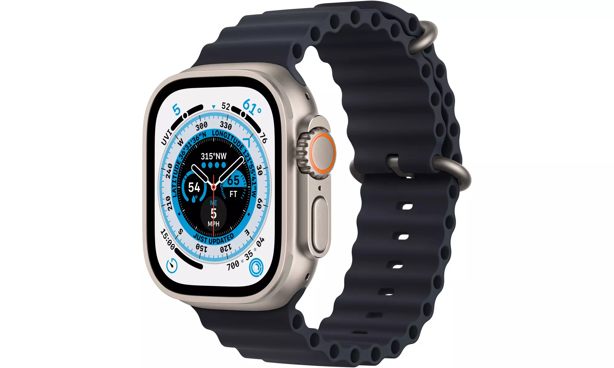 Apple Watch Ultra, Rugged 49mm Titanium Case with Custom Action Button