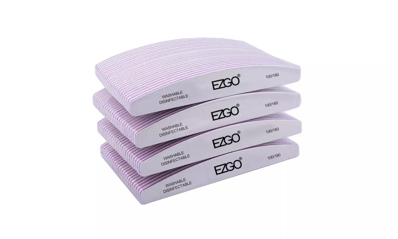 50pc Nail Files 100/180 Sanding Buffer Block Pedicure Manicure Polish Tools - Second Medium