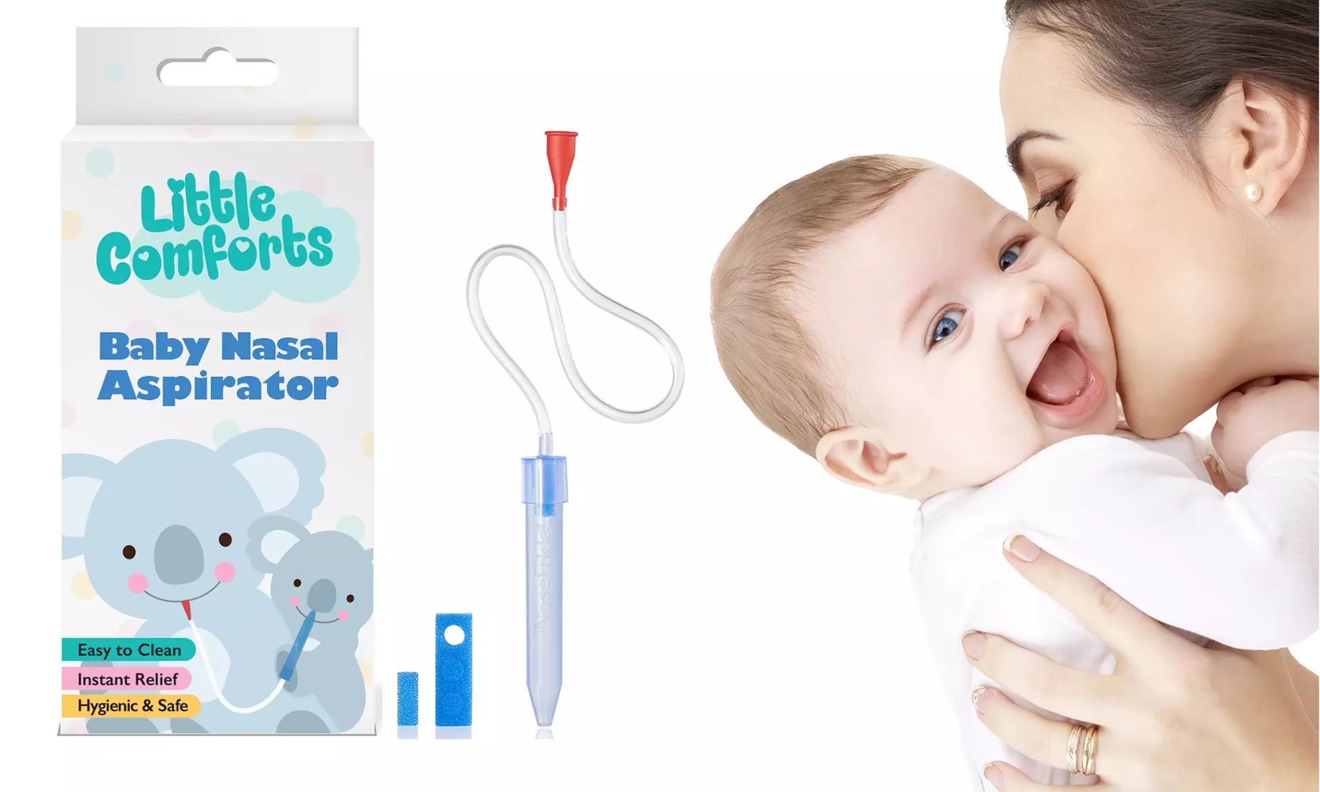 Little Comforts Baby Nasal Aspirator Boogie Snot Sucker to Clear Infant Nostrils - Primary Image