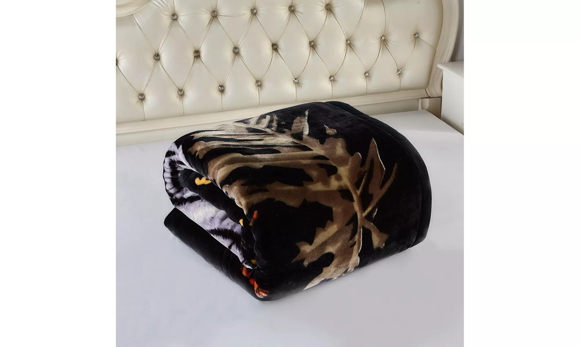 JML Heavy Fleece Blanket,2 Ply Printed Bed Blanket For King Size,85"x93",10Lb