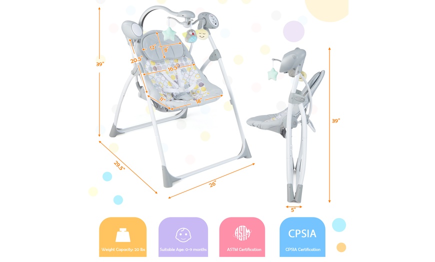 Up To 47% Off On Costway Electric Baby Swing F... | Groupon Goods