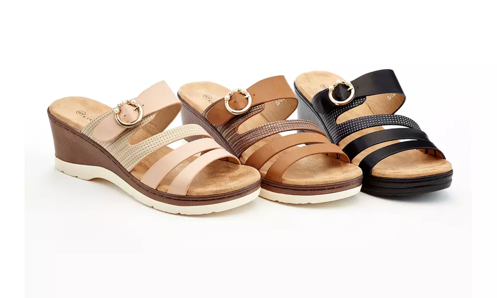 Lady Godiva Yvette Women's Comfort Wedge Sandals (Sizes 5.5 & 8) - Primary Image