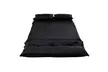 PU Leather Foldable Modern Leisure Floor Sofa Bed Video Gaming 2 Pillows Black - Second Medium