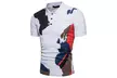 Men's Buttons Polo T-Shirt Golf Shirt Casual Polos Shirts  Wrinkle-Free Shirt - Second Medium