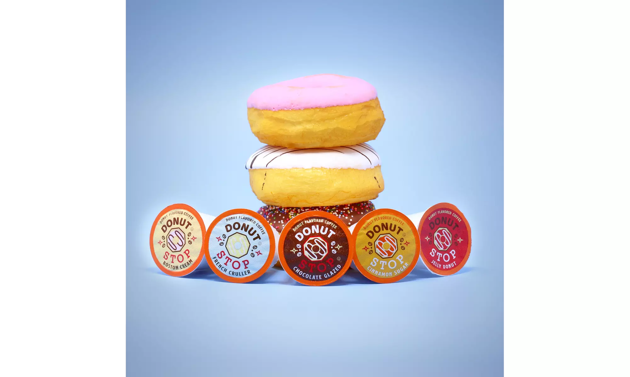Donut Stop Flavored Coffee Pods, Compatible with 2.0 K-Cup Brewers