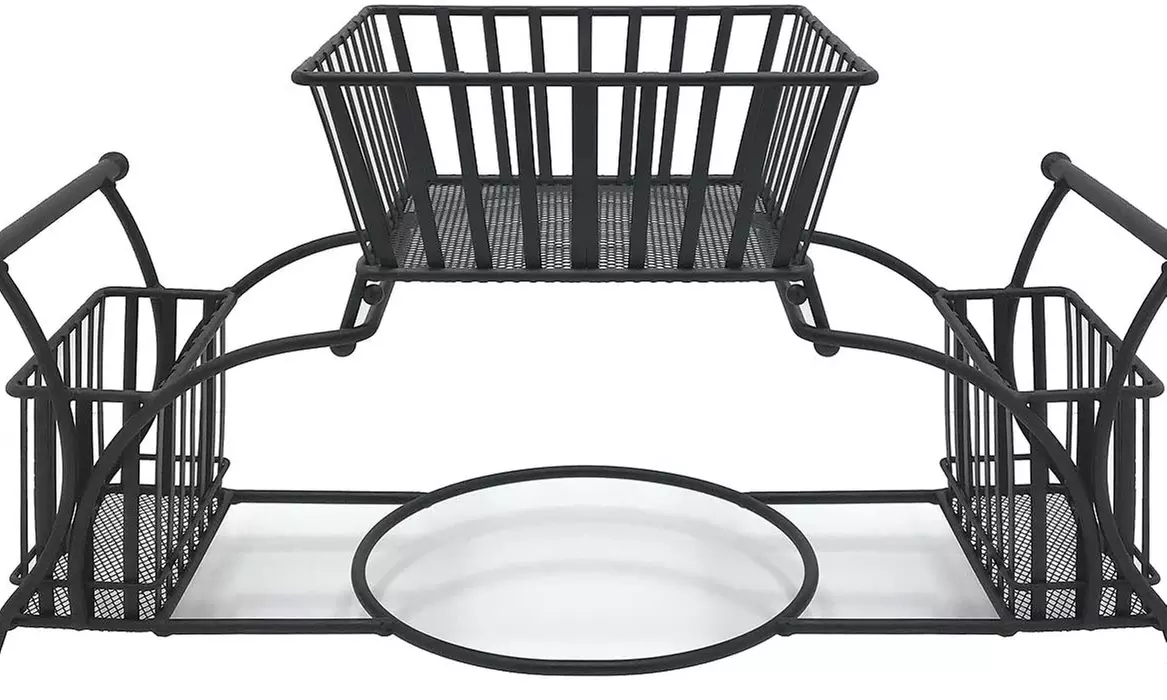 Stackable Silverware Flatware & Utensil Caddy- Multi-Purpose Napkin/Plate Holder - Second Medium