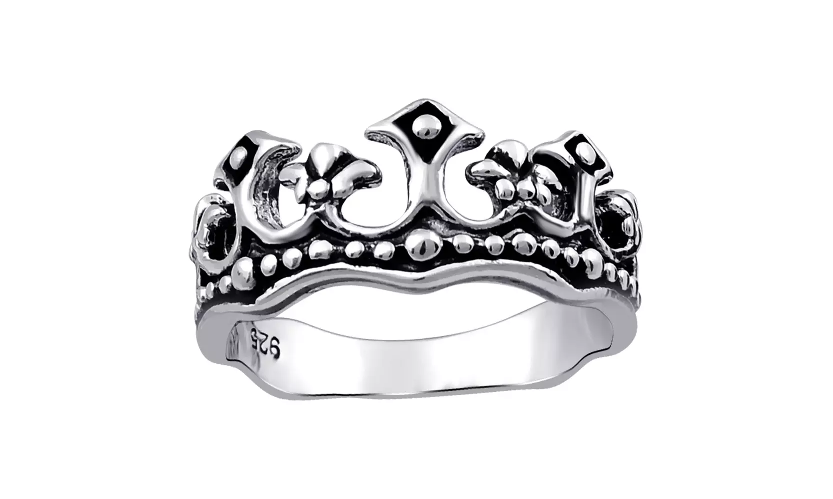 925 Sterling Silver Plain Engagements Band Ring For Women - Primary Image