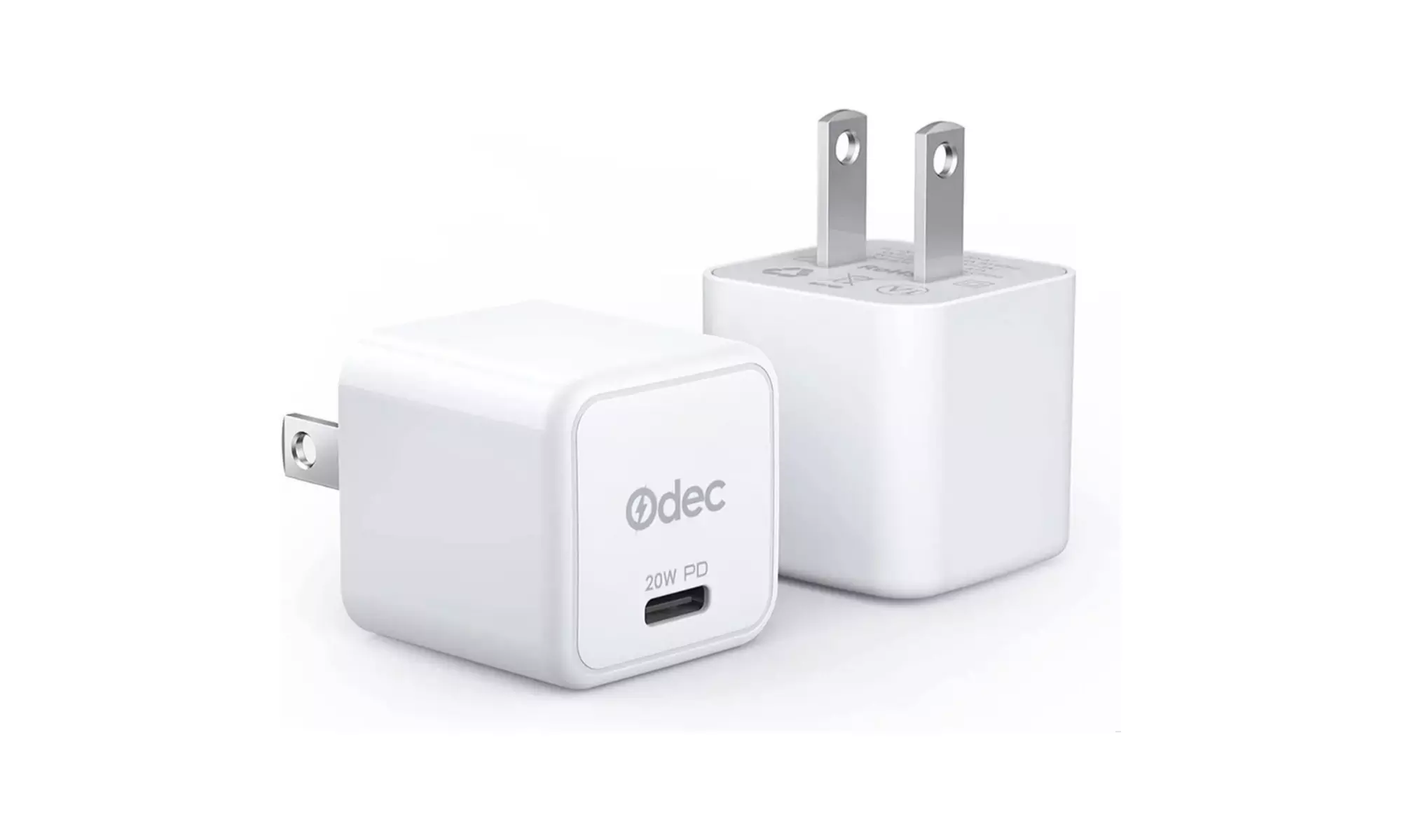 USB C Charger, 20W iPhone Fast Charger 2 Pack Type C Wall Charging Adapter - Primary Image
