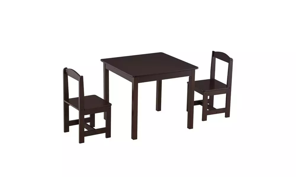 MDF Simple Children's Table and Chair Set Brown - Primary Image