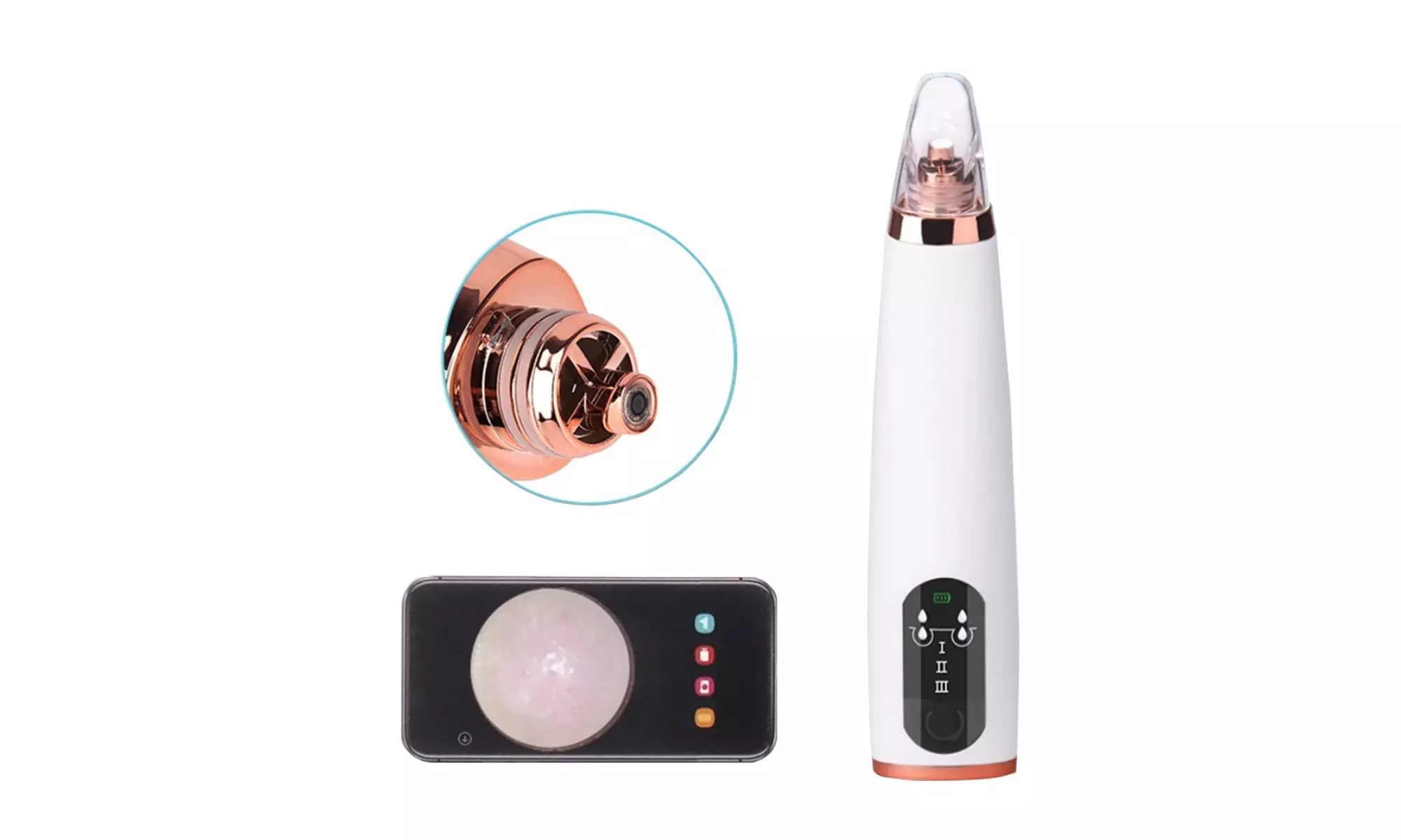 Visual Pore and Blackhead Cleaning Vacuum Built in Wifi Camera Acne Preventer - Primary Image